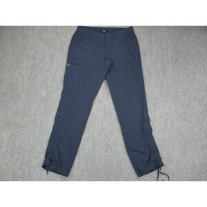 The North Face Pants Women 10 Navy Stretch Hiking Cinch Hem Cargo Hiking Outdoor